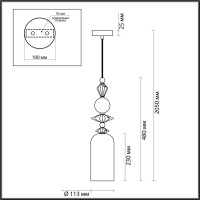  - Подвесной светильник Odeon Light Bizet 4855/1