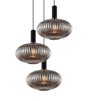  - Подвесная люстра Lumina Deco Floril LDP 1216-3 GY+BK