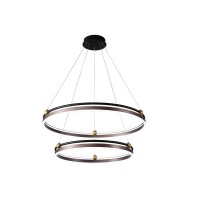  - Подвесная люстра Crystal Lux FERNANDO SP123W LED D600+800 COFFEE/BLACK
