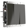 Выключатель Werkel трехклавишный серо-коричневый WL07-SW-3G 4690389073458 - Выключатель Werkel трехклавишный серо-коричневый WL07-SW-3G 4690389073458