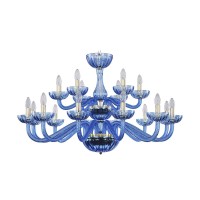  - Подвесная люстра Bohemia Ivele 1311/12+6/360/2d G Aq/Aquamarine/M-1H