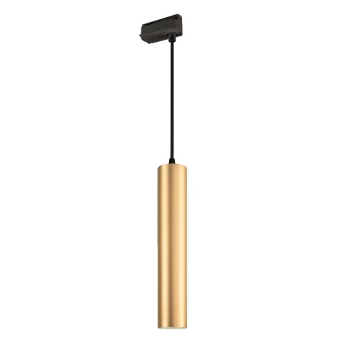 Светильник LGD-PIPE-TRACK-HANG-2TR-R50-9W Day4000 (GD, 40 deg, 230V) (Arlight, IP20 Металл, 3 года) Светильник подвесной для треков/шин 2 провода. Мощность 9 Вт, св. поток 825 лм, 93 лм/Вт, дневной 4000 K, CRI>90, угол 40°, напряжение питания 230 В. Золотой корпус из алюминия, материал рассеивателя PC, степень защиты IP20. Размер: диаметр 50 мм, длина 310 мм, длина подвеса 1500 мм. Монтаж на трек 1-фазный. Драйвер 30-45 В, 220 мА, пульсация 