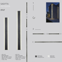  - Уличный настенный светодиодный светильник Favourite Sagitta 4045-1W