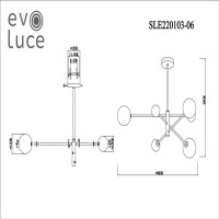  - Подвесная люстра Evoluce Arcola SLE220103-06