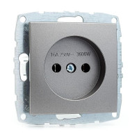  - Розетка 2К Mono Electric Despina/ Larissa 16A 250V винтовое подключение антрацит 500-002422-116