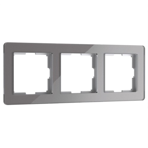 Рамка Werkel Acrylic на 3 поста графит W0032704 4690389184895 