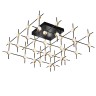 Потолочный светильник Molecular 36 black/gold - Потолочный светильник Molecular 36 black/gold