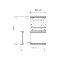  - Уличный настенный светильник Elektrostandard 1408 Techno 4690389067686
