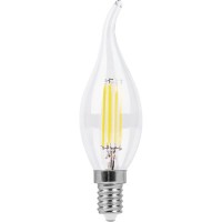  - Лампа светодиодная филаментная Feron E14 7W 2700K Свеча на ветру Матовая LB-67 25786