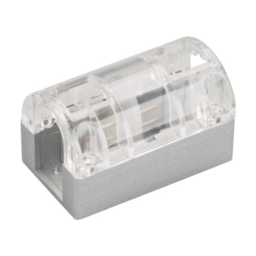 Соединитель прямой ARL-CLEAR-U15-Line (26x15mm) (Arlight, Металл) Прямой 2-х контактный соединитель для гибкого неона ARL-CF2835 26x15mm. Обеспечивает непрерывное соединение и сплошную линию свечения без разрывов. Требуется доп.герметизация для соединения IP65. Материал-алюминий, прозрачный пластик. Размеры ДхШ: 50х30мм. Цена за 1шт.