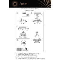  - Подвесной светодиодный светильник Aployt Lunet APL.014.03.60