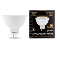  - Лампа светодиодная Gauss GU5.3 5W 3000K матовая 101505105
