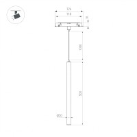  - Светильник MAG-ORIENT-SPOT-HANG-L500-R20-3W Day4000 (BK, 20 deg, 48V) (Arlight, IP20 Металл, 5 лет)