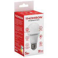  - Лампа светодиодная Thomson E27 5W 4000K груша матовая TH-B2098