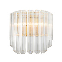  - Настенный светильник Vittoria 2C brass/clear