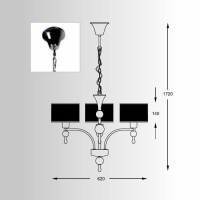  - Подвесная люстра Zumaline Jewellery P1550-03A-F4B3