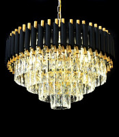  - Подвесная люстра Lumina Deco Funneli LDP 6003-500 BK+F.GD