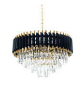  - Подвесная люстра Lumina Deco Funneli LDP 6003-500 BK+F.GD