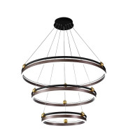  - Подвесная люстра Crystal Lux FERNANDO SP158W LED D400+600+800 COFFEE/BLACK