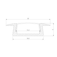  - Профиль встраиваемый алюминиевый с экраном Elektrostandard LL-2-ALP007 4690389170478