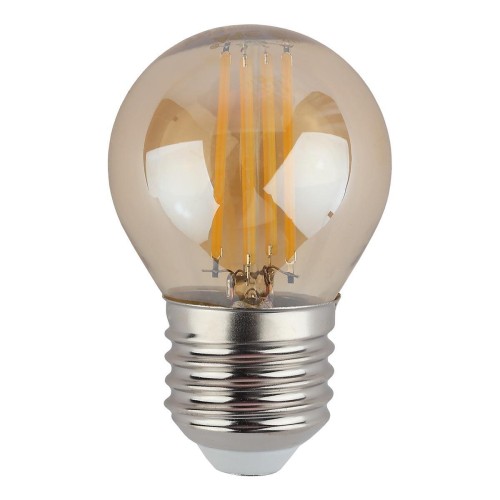 Лампа светодиодная филаментная ЭРА E27 9W 2700K золотая F-LED P45-9w-827-E27 gold Б0047025 