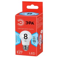  - Лампа светодиодная ЭРА E27 8W 4000K матовая ECO LED A55-8W-840-E27 Б0032096