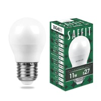  - Лампа светодиодная Saffit E27 11W 6400K Шар Матовая SBG4511 55141