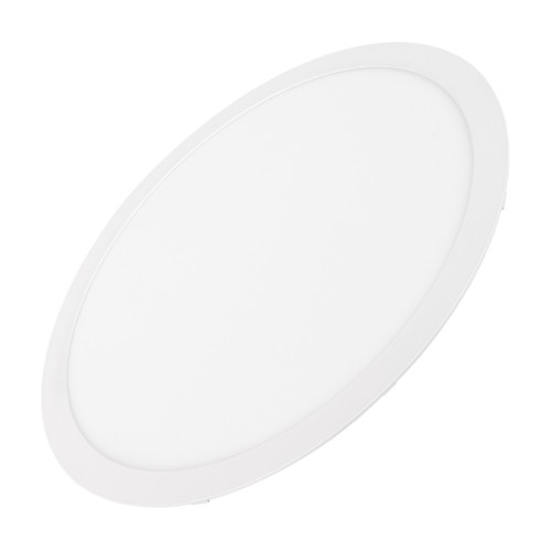 Светильник DL-EDGE-R400-34W Day4000 (WH, 115 deg, 230V) (Arlight, IP40 Металл, 3 года) Встраиваемая круглая тонкая панель. Мощность 34 Вт, св. поток 2720 лм, 80 лм/Вт, дневной 4000 K, CRI>80, угол 115°, напряжение питания 230 В. Белый круглый корпус из алюминия, экран PMMA+PS, степень защиты IP40. Размер: диаметр 400 мм, высота 15 мм. Монтаж встраиваемый, установочное отверстие: диаметр 386 мм. Драйвер 33-40 В, 900 мА, пульсация 