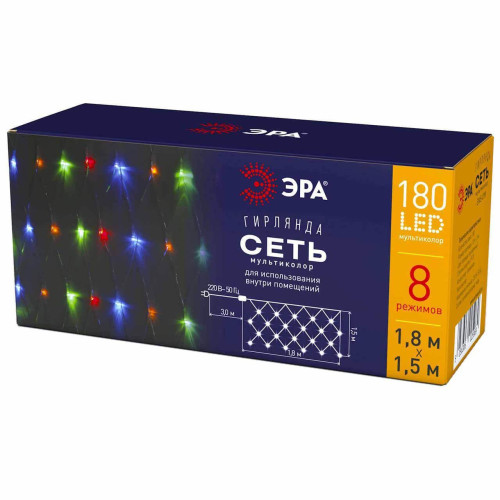 Светодиодная гирлянда ЭРА сеть 220V разноцветный ENIS-01M Б0041901 