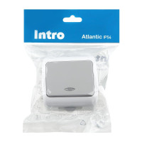  - Выключатель одноклавишный ЭРА Intro Atlantic 10AX 250V с подсветкой 5-102-03 Б0050941
