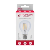  - Лампа светодиодная филаментная Thomson E27 7W 6500K груша прозрачная TH-B2330