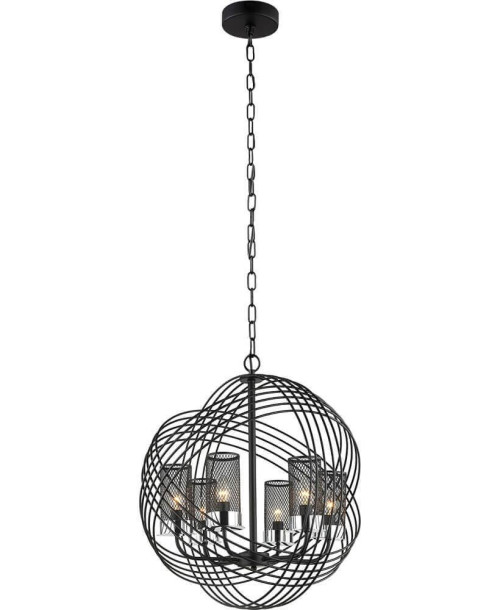Подвесная люстра Lumien Hall Эос 4014/6P-BK-CR 