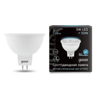  - Лампа светодиодная Gauss GU5.3 5W 4100K матовая 201505205
