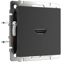  - Розетка Werkel HDMI черная матовая WL08-60-11 4690389111051