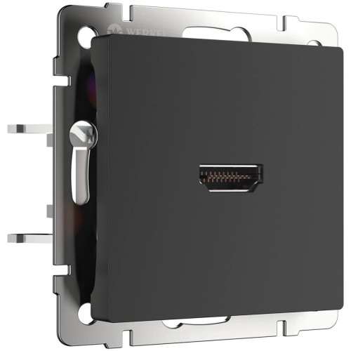 Розетка Werkel HDMI черная матовая WL08-60-11 4690389111051 