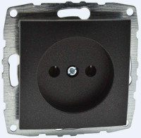  - Розетка 2К Mono Electric Despina/ Larissa 16A 250V винтовое подключение графит 500-002022-116