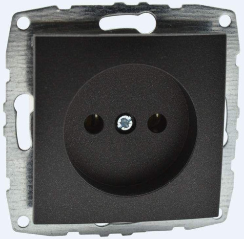 Розетка 2К Mono Electric Despina/ Larissa 16A 250V винтовое подключение графит 500-002022-116 