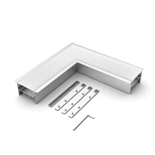 Угол SL-LINIA65-F (Arlight, Металл) Угол в сборе, для профиля SL-LINIA65-F. В комплекте угол с экраном, соединители, винты, шестигранный ключ.