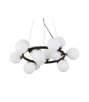  - Подвесная люстра Lumina Deco Marsiada LDP 6033-15 BK+GD