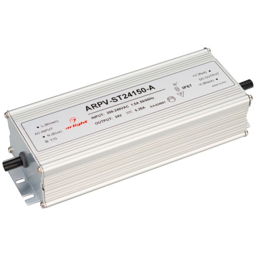 Блок питания ARPV-ST24150-A (24V, 6.3A, 150W) (Arlight, IP67 Металл, 3 года) 