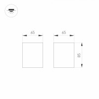  - Светильник SP-ORIENT-SURFACE-TC-S65x65-10W Warm3000 (BK, 30 deg, 230V) (Arlight, IP20 Металл, 5 лет)
