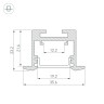 Профиль SL-LINE-3523-F-2500 WHITE (Arlight, Алюминий) - Профиль SL-LINE-3523-F-2500 WHITE (Arlight, Алюминий)