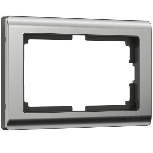Рамка Werkel Metallic для двойной розетки глянцевый никель W0081602 4690389159077 