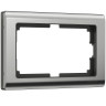 Рамка Werkel Metallic для двойной розетки глянцевый никель W0081602 4690389159077 - Рамка Werkel Metallic для двойной розетки глянцевый никель W0081602 4690389159077
