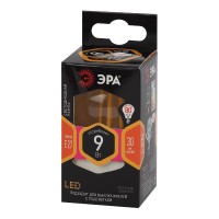  - Лампа светодиодная филаментная ЭРА E27 9W 2700K прозрачная F-LED P45-9w-827-E27 Б0047023