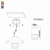  - Накладной светильник ST Luce ST115.532.12
