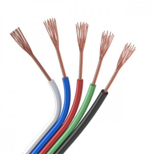 Шлейф питания ARL-20AWG-5Wire-CU (Arlight, -) Шлейф для питания и управления мультицветными (RGBW) светодиодными лентами. 5 проводников, калибр проводника 20AWG, сечение проводника 0.52 мм², проводник из луженой меди, внешняя оболочка из ПВХ белого, синего, красного, зеленого и черного цветов. Длина кабеля в бухте — 50 метров.
(!!!)Калибр проводника шлейфа питания и его сечение должны соответствовать нагрузке, см.даташит(!!!)