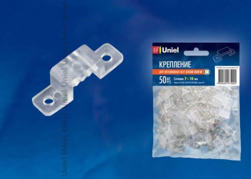 Крепление для светодиодной ленты Uniel UCC-K10 Clear 050 Polybag 10833 