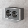 Розетка двойная с заземлением Werkel Gallant графит рифленый W5072104 4690389164675 - Розетка двойная с заземлением Werkel Gallant графит рифленый W5072104 4690389164675