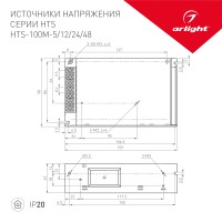  - Блок питания HTS-100M-5 (5V, 20A, 100W) (Arlight, IP20 Сетка, 3 года)